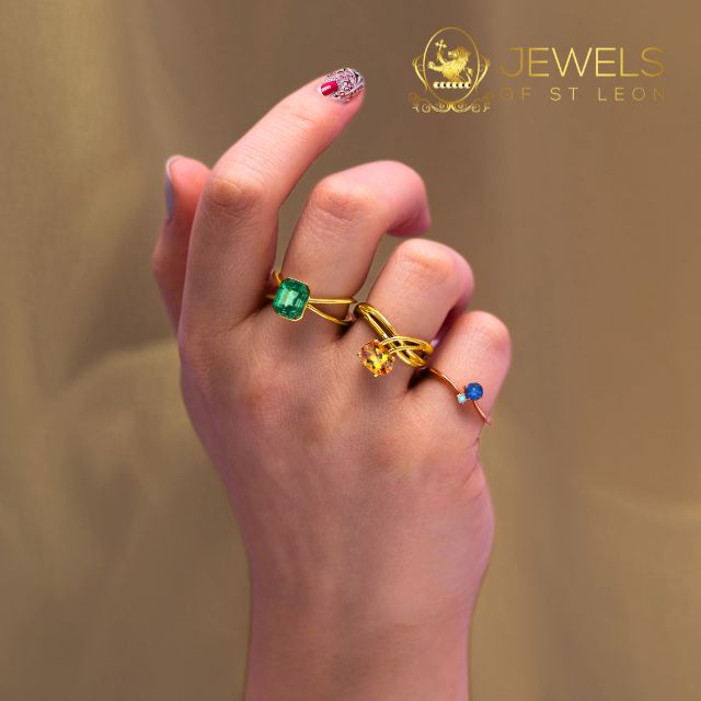Stone ring designs in deals gold for female