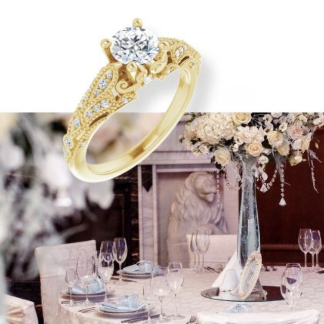 Vintage design top engagement rings