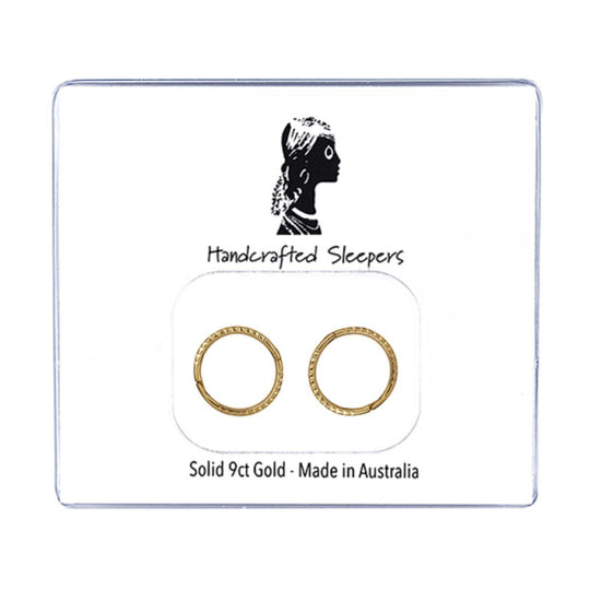 8mm Twisted Sleepers 9ct Yellow Gold Earrings