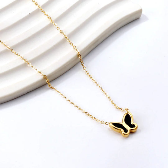 Coloured Butterfly Necklace – Elegant, Playful, Effortlessly Chic