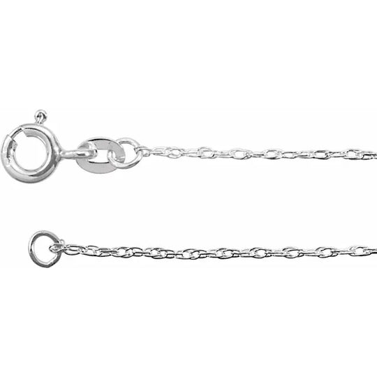 0.85mm Silver Rope Chain in 4 Lengths for the Ideal Fit for You
