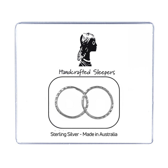 12mm Twisted Sleeper Earrings in Sterling Silver