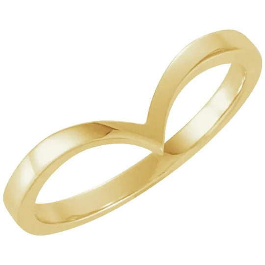 10ct Yellow Gold Chevron Ring – Stackable V-Shape Band