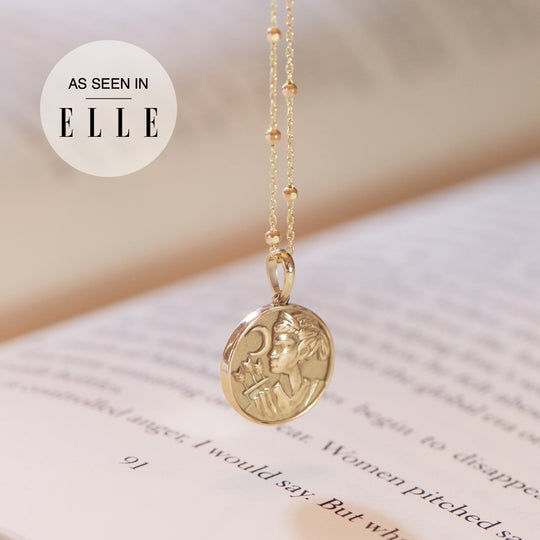 Artemis Coin 45cm Necklace in 14kt Yellow Gold - Unleash your Inner Goddess