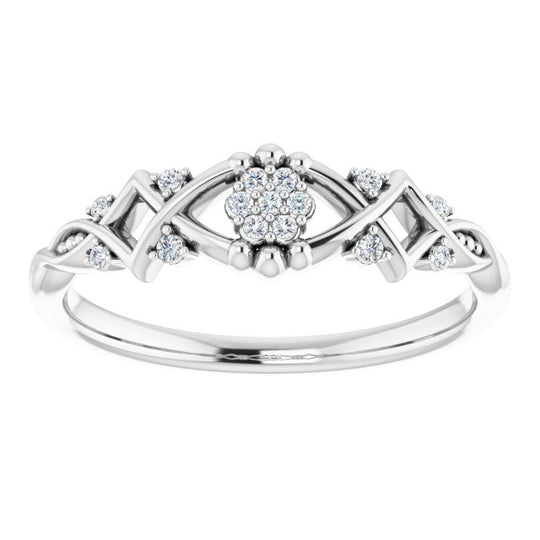 Vintage-Inspired Diamond 14K Gold Ring