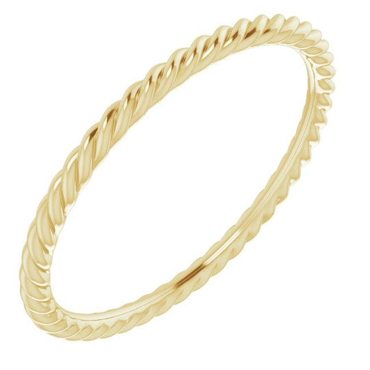 10ct Yellow Gold Twisted Rope Band – Classic Stackable Ring