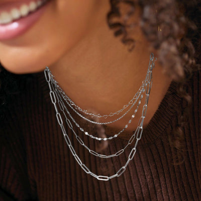 Silver Chains for Women, available in a variety of styles, lengths and width to cater to your individual style. Anti-Tarnish technology used to keep your chains bright.