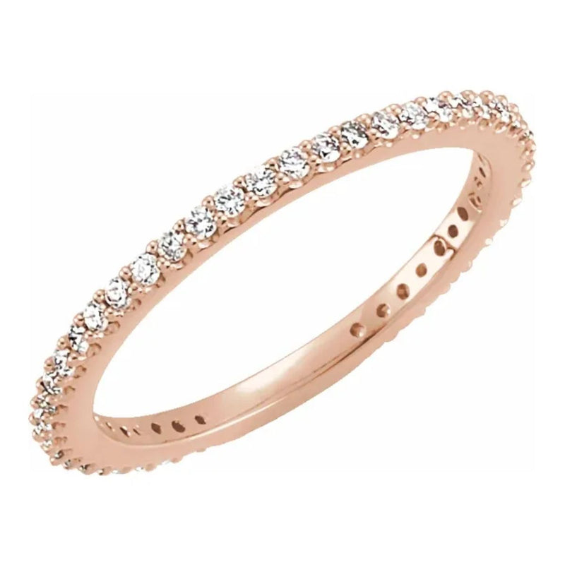 0.33ctw Natural Diamond Accented Stackable Band in 14kt in Yellow, White or Rose Gold