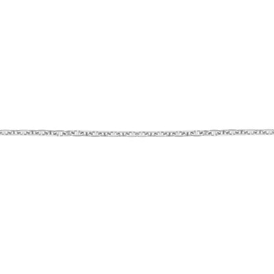 Detailed close-up of the 1.9mm x 3.7mm anchor links in Sterling Silver, showing the intricate mariner-style chain pattern and polished finish.