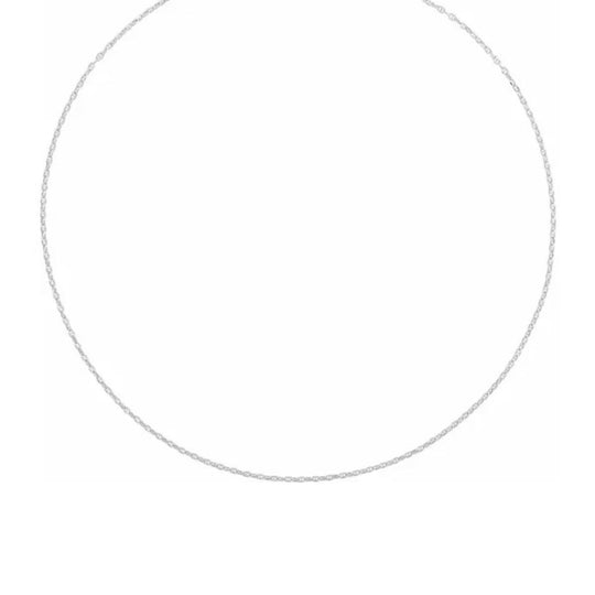 1.9mm x 3.7mm Anchor Chain Necklace – 50cm – Sterling Silver Mariner Chain