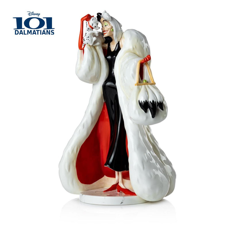 Inspired by the iconic animated movie 101 Dalmatians, this figurine is a must-have for collectors and fans alike. This limited edition Cruella de Vil figurine is strictly limited to only 1000 pieces worldwide, making it a rare and exclusive item that you simply cannot miss. Shop now at Jewels of St Leon.