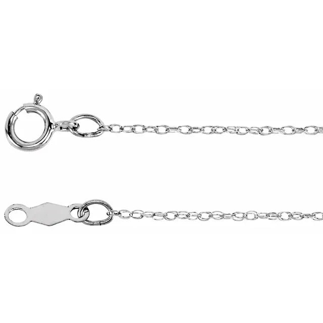 The 0.75mm rope chain bracelet in 14K White Gold - is the perfect addition to your collection of fine and dainty chains. It is designed to be worn by itself or stacked with your other favourite bracelets.