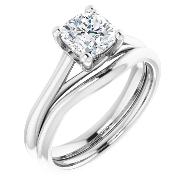 1-Carat Natural Diamond Bridal Set in 18K Gold (with Complimentary Engraving)