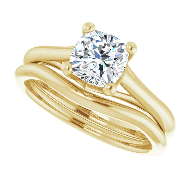 1-Carat Natural Diamond Bridal Set in 18K Gold (with Complimentary Engraving)