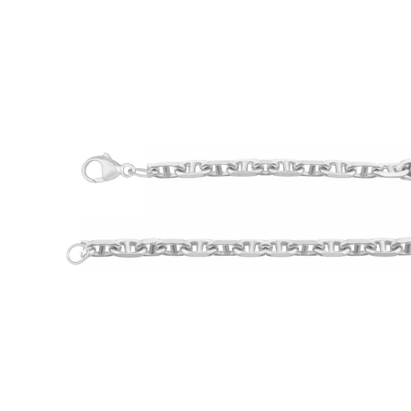 3mm x 5.3mm Anchor Chain Necklace – 50cm – Sterling Silver Mariner Chain