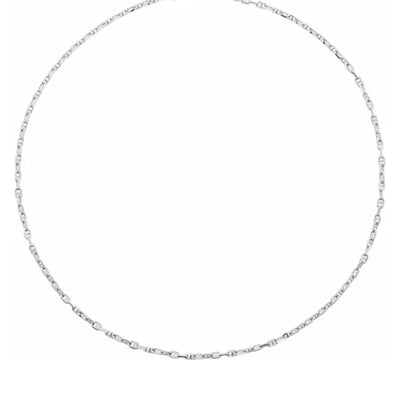 3mm x 5.3mm Anchor Chain Necklace – 50cm – Sterling Silver Mariner Chain