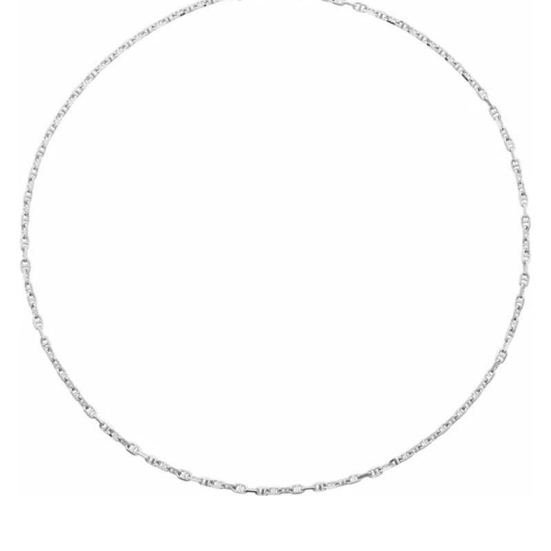 3mm x 5.3mm Anchor Chain Necklace – 50cm – Sterling Silver Mariner Chain