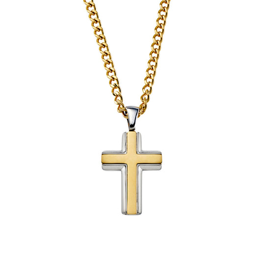 Multi Tone Cross Necklace – Bold Faith, Timeless Strength