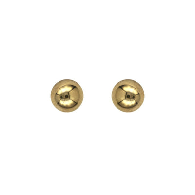 A front-facing shot of the 6mm Half-Domed Earrings in 9ct Gold highlights their elegant curve and radiant gold shine, perfect for everyday wear or special occasions.