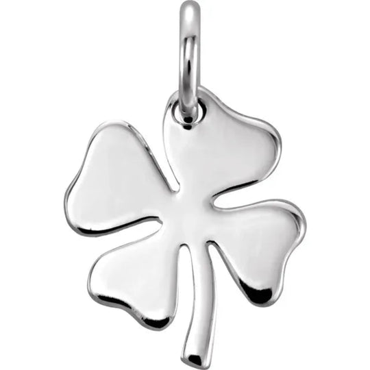 Four Leaf Clover Silver Charm