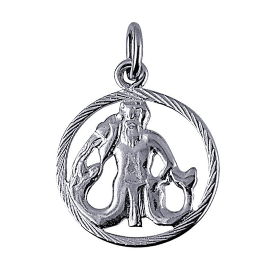 Aquarius Zodiac Charm in Sterling Silver