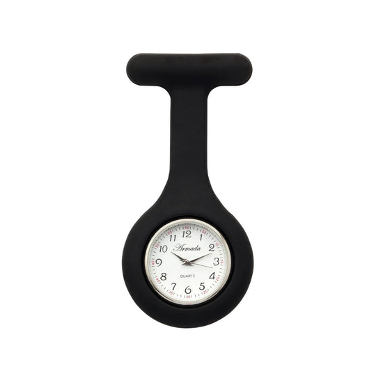 Armada Engravable Black Silicone Nurses’ Fob Watch