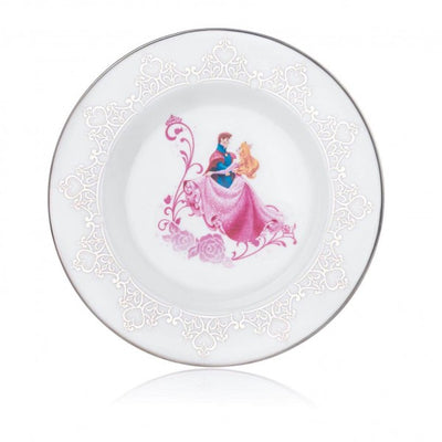 The stunning new Disney Princess Wedding Collection has arrived - This collector plate featuring Sleeping Beauty's Aurora and Phillip and has be handmade and hand decorated with genuine platinum touches. This new wedding set is ideal to co-ordinate with the existing Disney Princesses Collection. Available from Jewels of St Leon Australia.