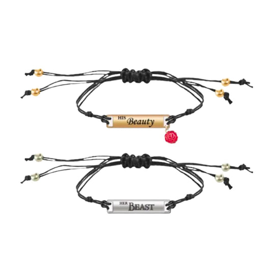 Beauty and the Beast His and Hers Corded Bracelet Set