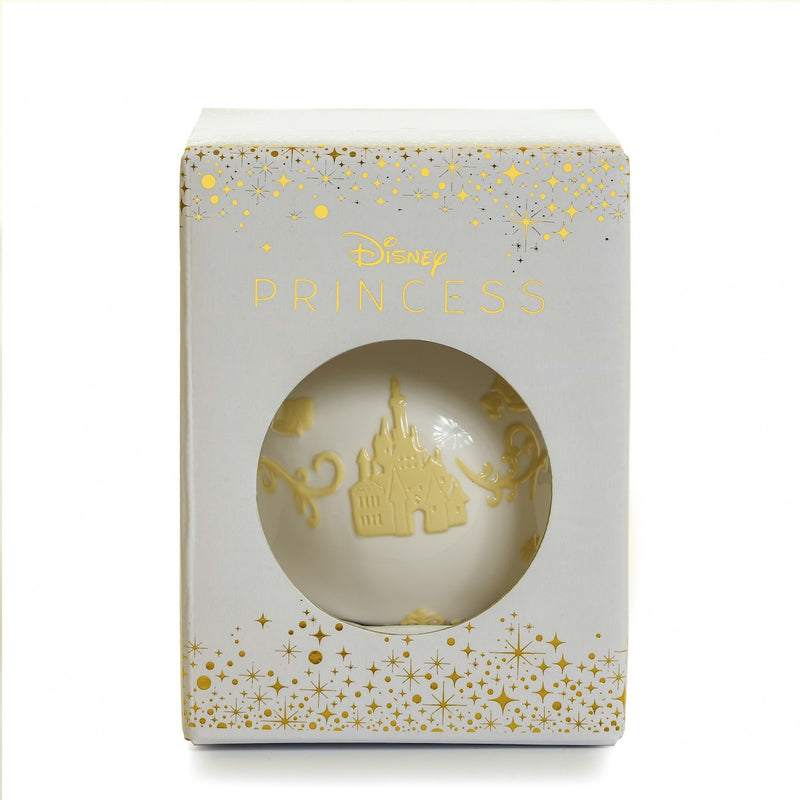 Belle White Christmas Ornament in Disney Princess gift box – fine bone china bauble.