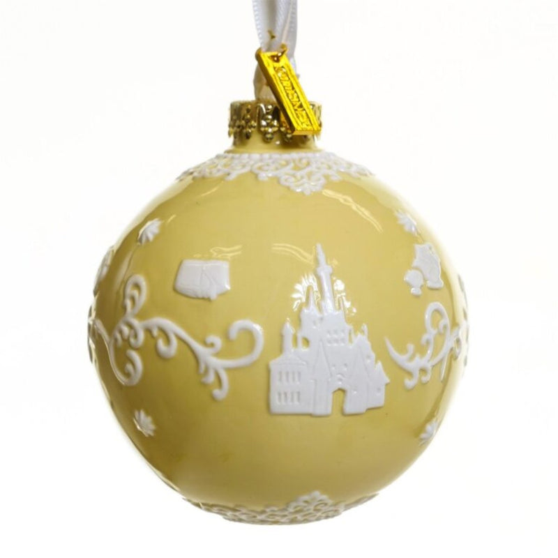 Beauty and the Beast - Belle Coloured Christmas Ornament. This beautiful ornament is handmade with delicate motifs that share key moments from the story, making it a must-have for any fan of Beauty and the Beast or Disney.