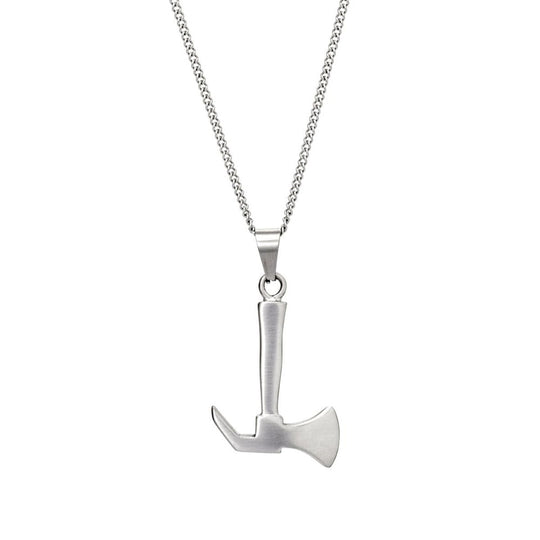 Blaze Men's Axe Pendant Curb Chain Necklace
