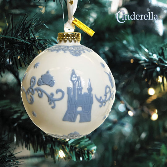 Cinderella White Christmas Ornament