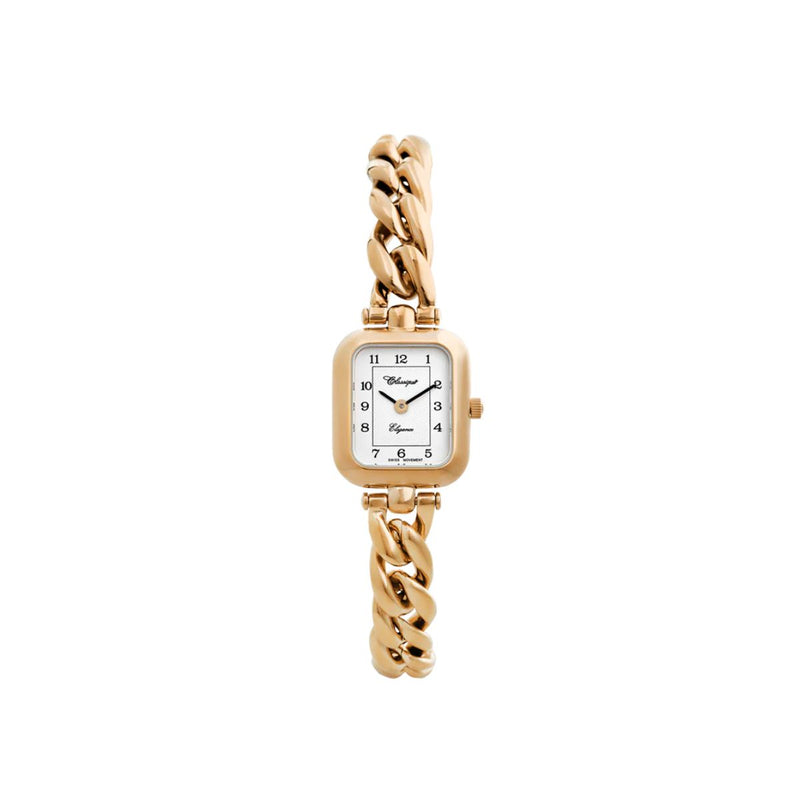 Classique - Gold Plated Lacey 19x22mm Bracelet Ladies Watch
