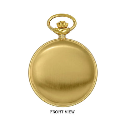 The Classique Emerson Pocket Watch is the ultimate combination of style and functionality. This pocket watch is a perfect accessory for any gentleman who wants to add a touch of finesse to their style. The 48mm pocket watch comes in a brushed gold finish. Shop now at Jewels of St Leon.