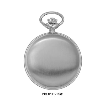 The Classique Emerson Pocket Watch is the ultimate combination of style and functionality. This pocket watch is a perfect accessory for any gentleman who wants to add a touch of finesse to their style. The 48mm pocket watch comes in rhodium plated stainless steel, with a brushed finish. Available now at Jewels of St Leon.