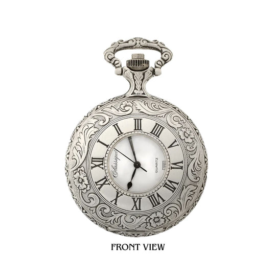 Classique - Hemingway Antique Silver Tone Pocket Watch