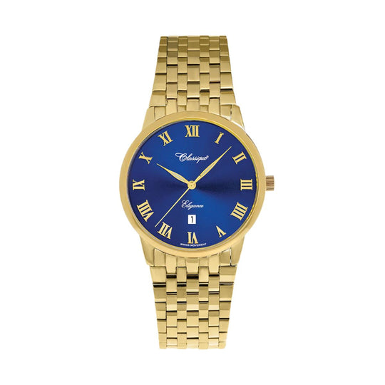 Classique - Setrling Gold Plated Bracelet Mens Watch