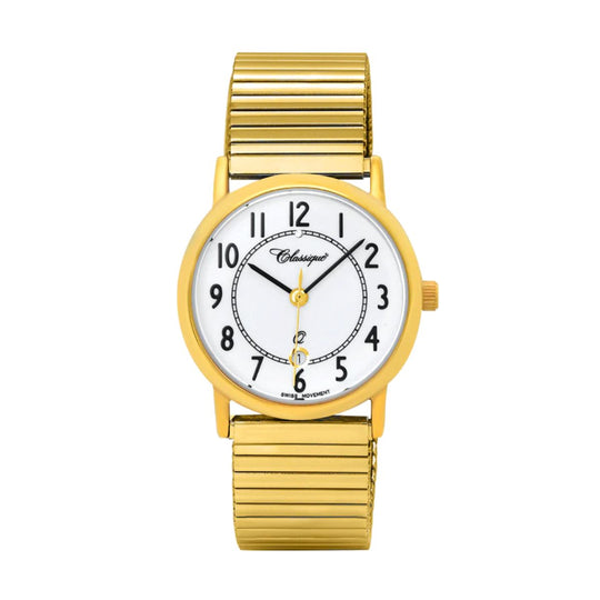Classique - William Gold Plated Flexible Band Mens Watch