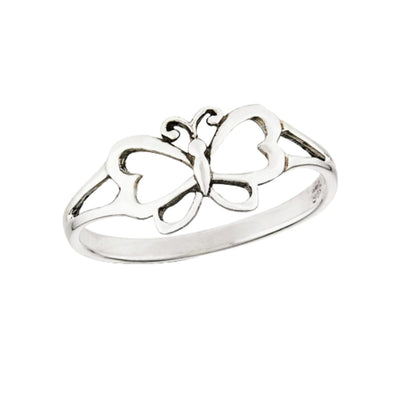 The Cute Open Butterfly Sterling Silver Ring is a stunning piece of jewellery that is sure to catch everyone's eye. This ring is the perfect accessory for any occasion, adding a touch of elegance and sophistication to any outfit. Crafted from high-quality sterling silver, this ring features a beautiful open butterfly design that is both delicate and eye-catching.