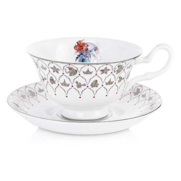 You will fall in love... with this beautiful Ariel Cup and Saucer Set that is now available. The hand decorated imagery of Ariel and the platinum motifs surrounding the rim features an array of characters from the movie. Crafted from the finest bone china, this Disney100 Ariel Cup and Saucer set will last a lifetime and would be a wonderful gift to mark a special occasion. Available from Jewels of St Leon Jewellery, Giftware and Watches.