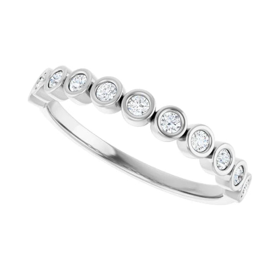 0.20ctw Diamond Anniversary Band in 14ct White Gold