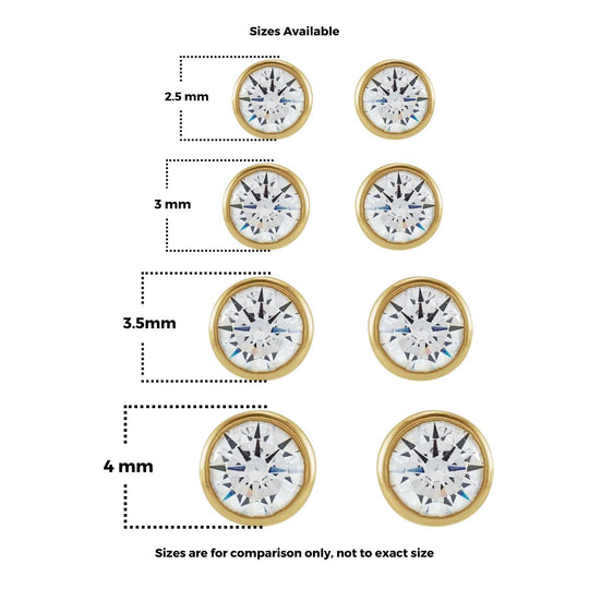 Lab-Grown Diamond Stud Earrings in 14K Yellow Gold (3 Sizes Available)