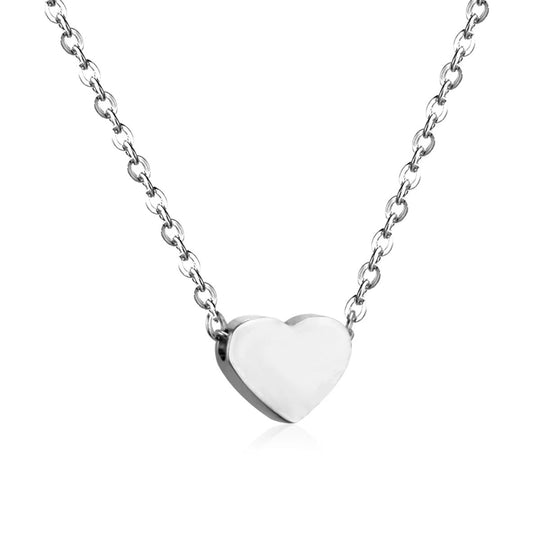 Engravable Heart Stainless Steel Necklace