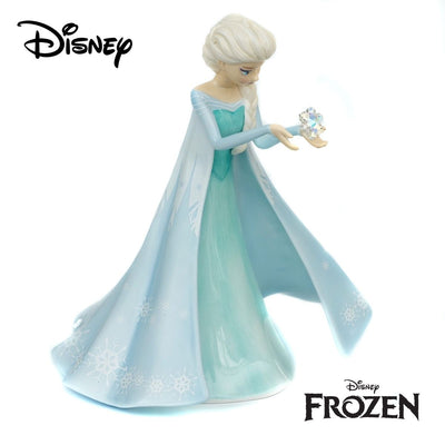 “Let it go! Let it go! Can’t hold it back anymore!” – Elsa... You won't hold back when you explore the Frozen world with this Statuette of Elsa.  A stunning figurine to begin with or adding to any Disney collection this beautifully crafted statuette is approximately 22 x 22 x 24cm (LxWxH). The figurine features a Swarovski crystal snowflake hovering above her hands, making it an exquisite piece of art and a genuine  collectable. Available from Jewels of St Leon Jewellery, Giftware and Watches Australia.