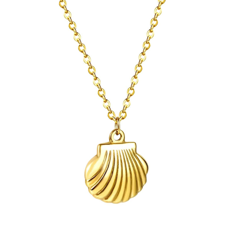 The Shell Necklace from the Jewels of St Leon collection, highlighting its versatile 40cm length and elegant shine for everyday wear.