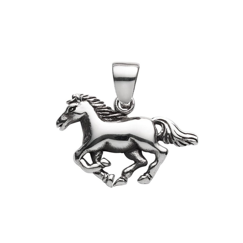 Our stunning Horse pendant is the perfect addition to your collection for animal lovers and jewellery lovers alike. Crafted from 925 sterling silver, this open back silver pendant measures 24x27mm and fits a range of necklace styles and sizes. Whether you&