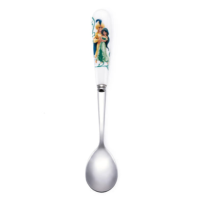 Jasmine and Aladdin Wedding Teaspoon - Imagine if you had three Wish... This stunning teaspoon would be one of them with imagery of Jasmine and Aladdin from Disney's Princess Wedding Collection and the animated movie Aladdin. Handmade and hand decorated with the finest bone china, this spoon is ideal for a collector or fan as a gift or treat for yourself. Buy Now at Jewels of St Leon.