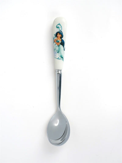 Wish Granted! Aladdin's Jasmine Teaspoon is a must have from the Disney Princesses Collection. Jasmine has been hand decorated onto the handmade handle from the finest bone china. This spoon is ideal as a reminder of a childhood memory or for a collector or fan. Buy Now from Jewels of St Leon Australia.