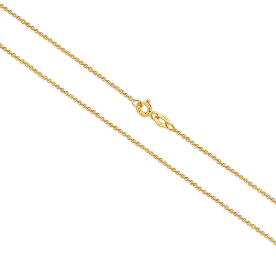 9ct Gold 1.30mm Cable Chain