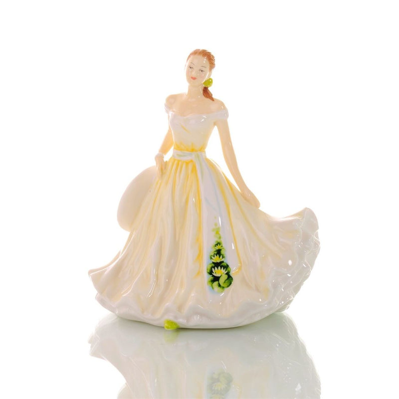 The July Flower of the Month petite figurine is the Water Lily, known for its uniqueness as it is often affiliated with birth and resurrection due to their ability to rise from watery depths. The water lily is a sign for purity, majesty and enlightment.